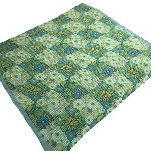 Fieldcrest satin trim vintage 80s 82”x73” Full Size thermal acrylic